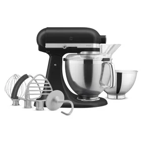 KitchenAid KSM195 Artisan Series Tilt-Head Stand Mixer with Premium Accessory Matte Black 4.8L