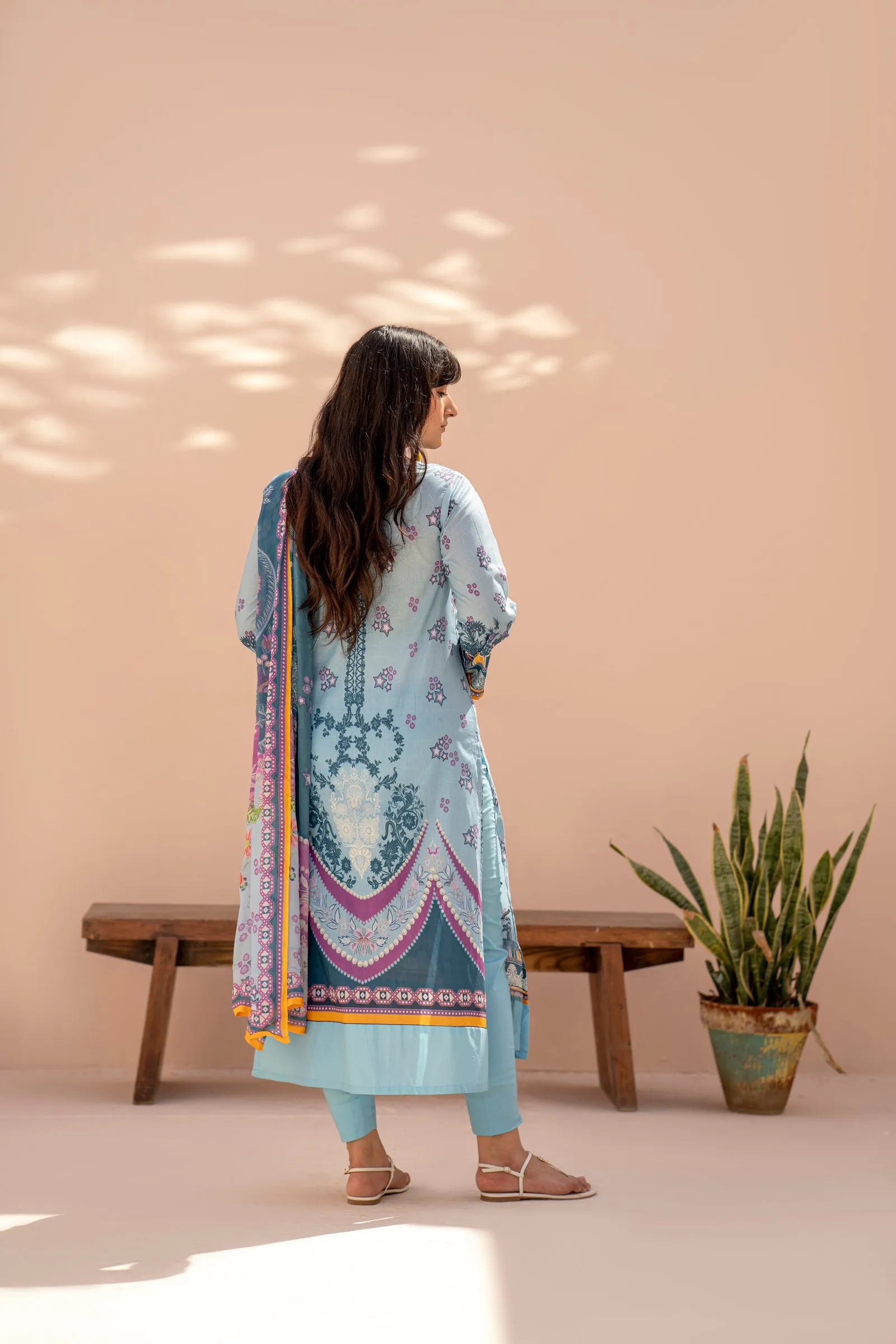Lawn Digital Print Embroidery
