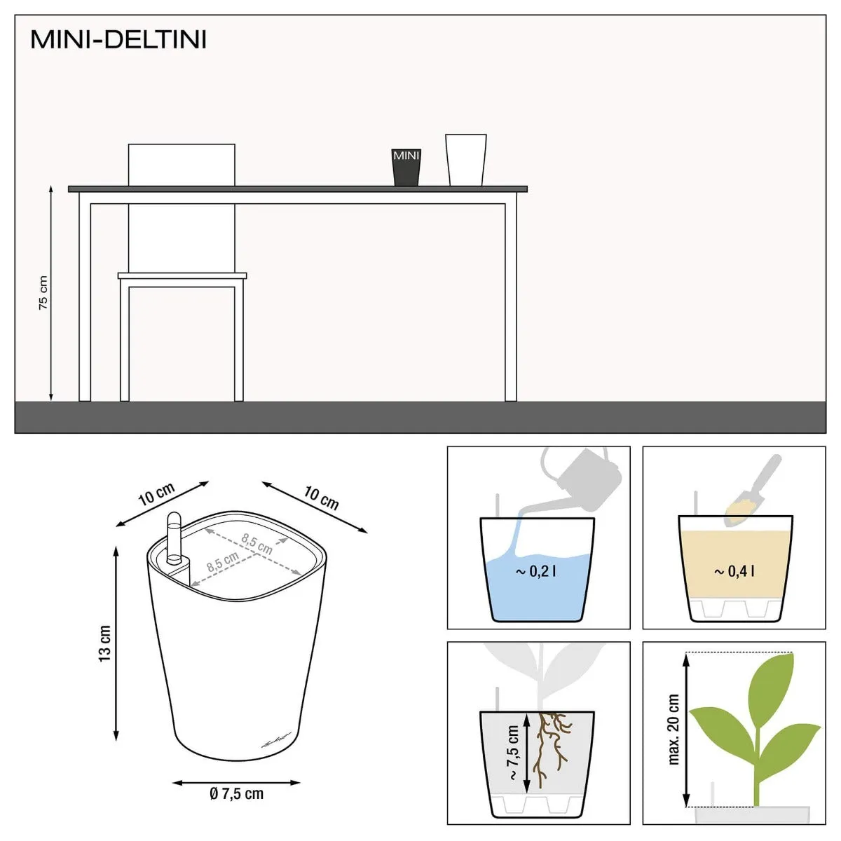 Lechuza Deltini Planter