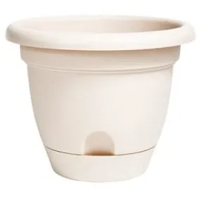 Lucca Planter, Self-Watering, Pebble Stone Plastic, 16-In.