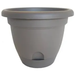 Lucca Self-Watering Planter, Plastic, Peppercorn Dark Brown, 12-In.
