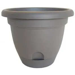 Lucca Self-Watering Planter, Plastic, Peppercorn Dark Brown, 12-In.