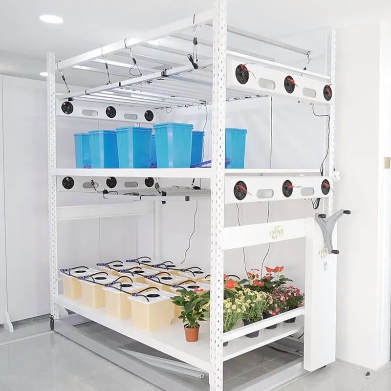 Lyine Ebb & Flow Vertical Grow Rack System – 2x4 Flood Tray Mobile Hydroponic Grow Table