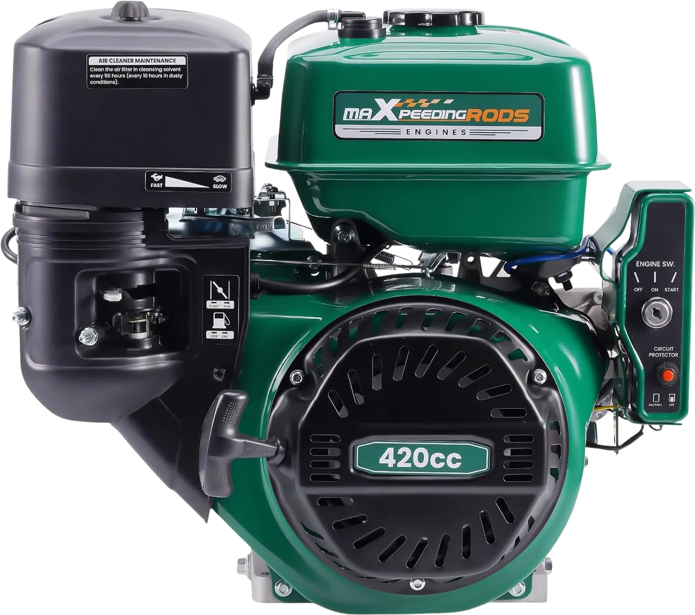 Maxpeedingrods MXR420E 4-Stroke Gas Engine with Electric Start 15HP 420cc Horizontal New