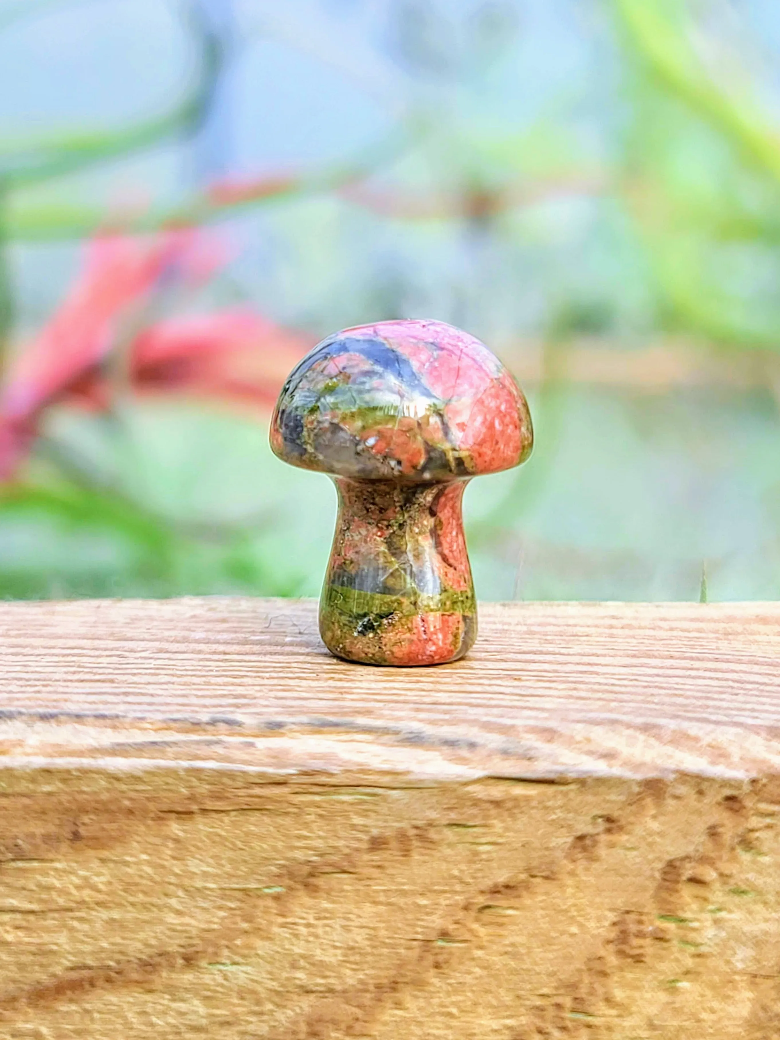 Mini Unakite Crystal Mushroom