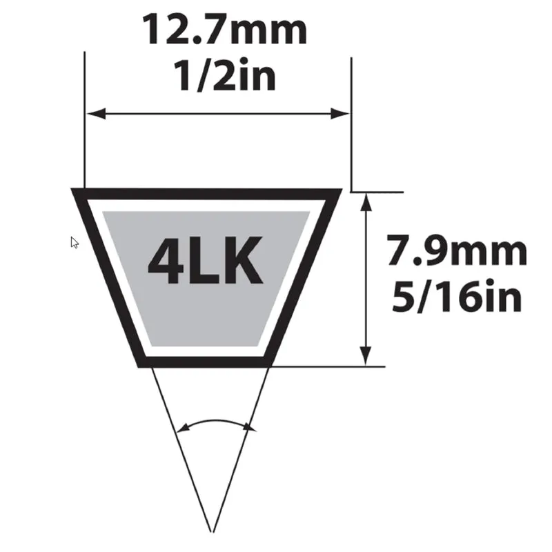 Mitsuboshi Super KB 4LK420 V-Belt 0.5 in. W X 42 in. L For Riding Mowers