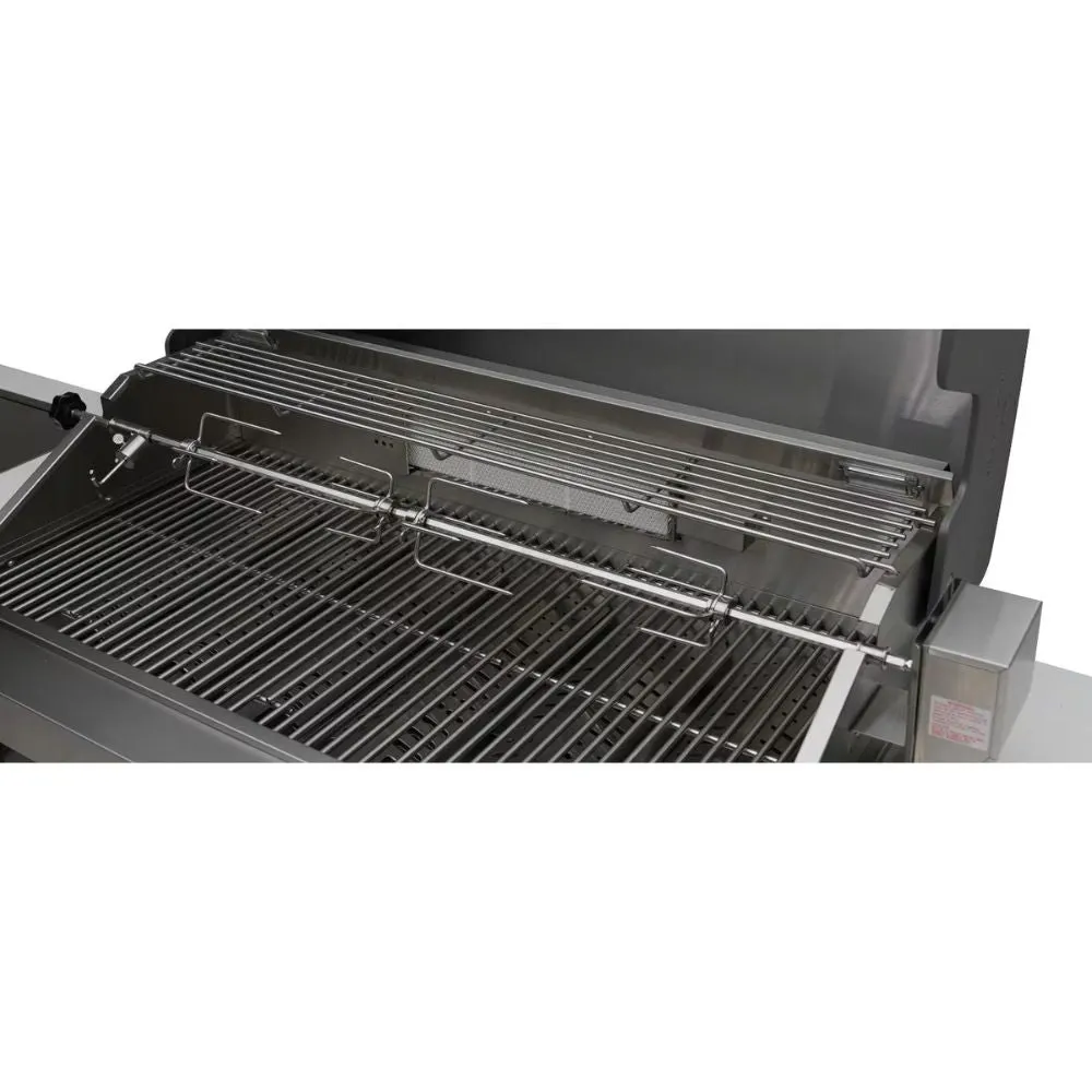 Mont Alpi MAi805-BSS45 Black, Propane 6-Burner Island with 45-Degree Corner