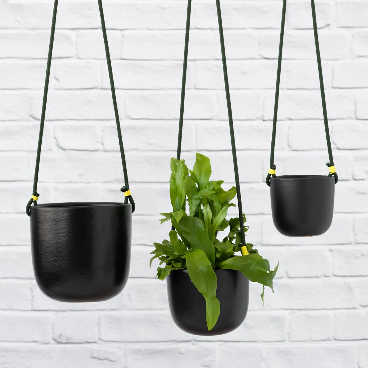 Moon Hanging Planter - Black