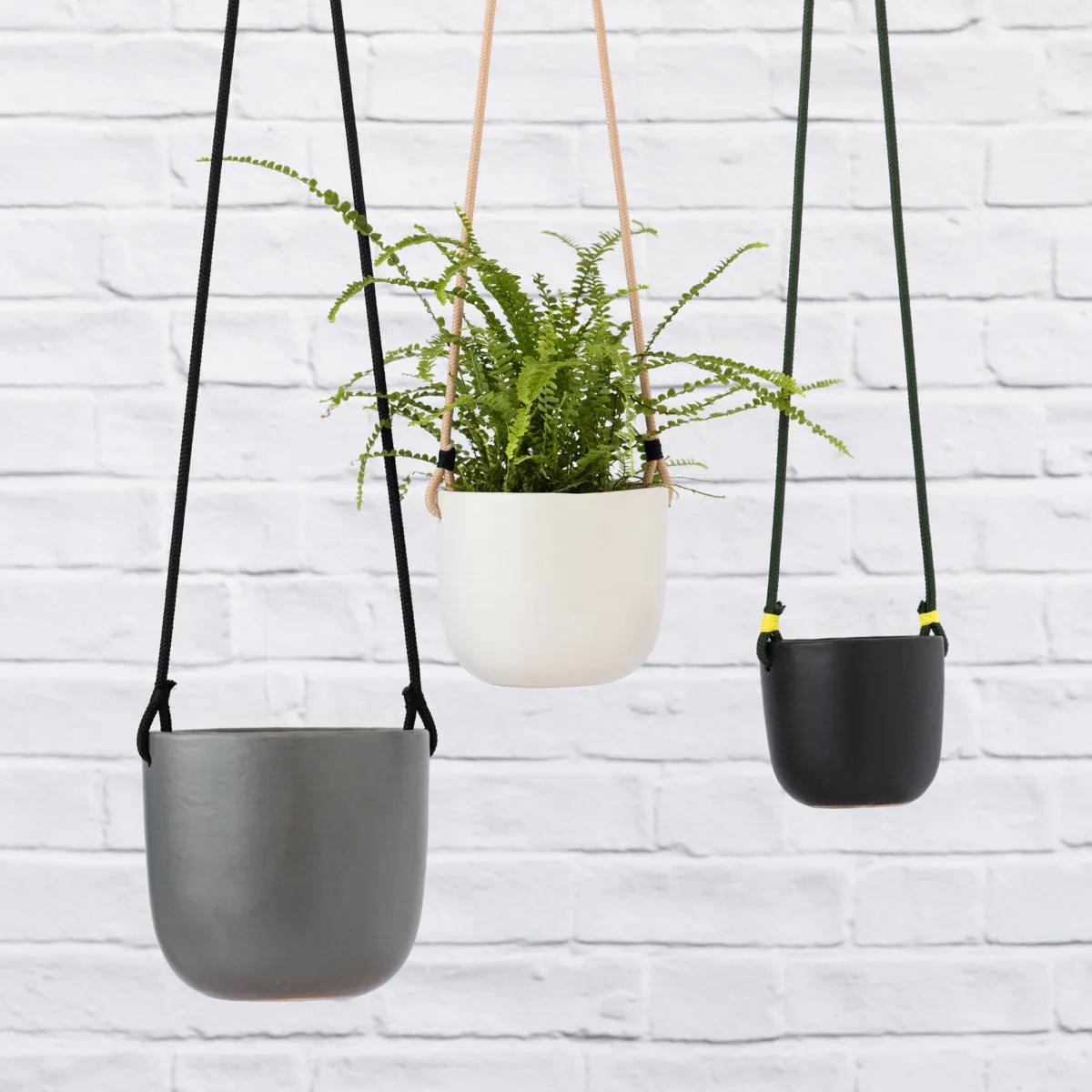 Moon Hanging Planter - Black