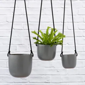 Moon Hanging Planter - Grey