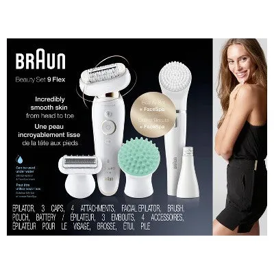 New - Braun Silk-epil 9-300 Women's Cordless Wet & Dry Epilator   FaceSpa Beauty Set   4 Extra Accesssories - 11pk