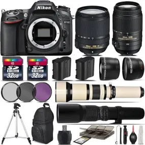 Nikon D7100 DSLR Camera   18-140mm VR   55-300mm VR Lens   650-1300mm   500mm NIKD7100KKI8