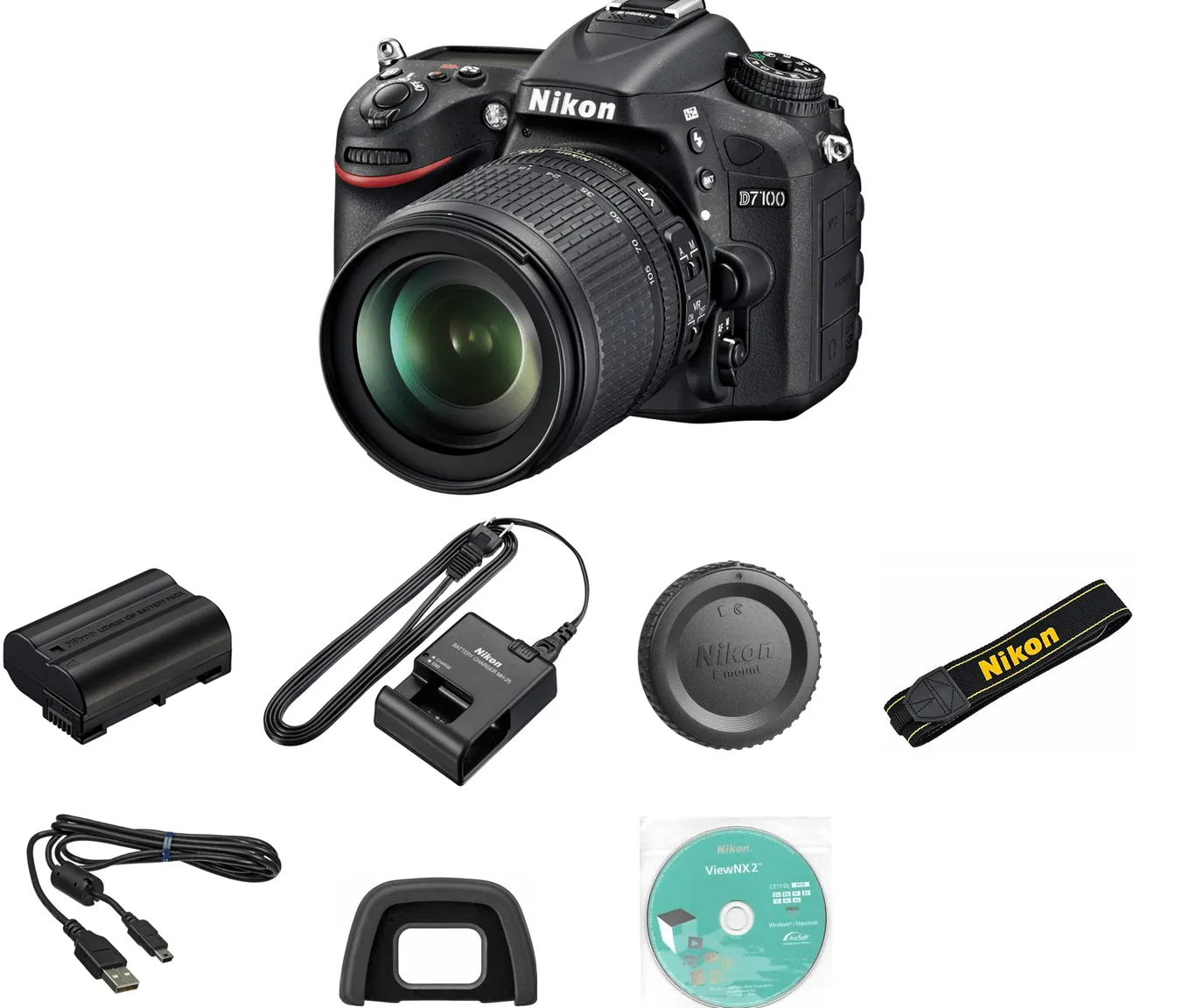 Nikon D7100 DSLR Camera with 18-105mm Lens USA Retail Model