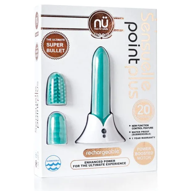 Nu Sensuelle - Point Plus Rechargeable Bullet Vibrator with Head Attachments (Rose Gold)