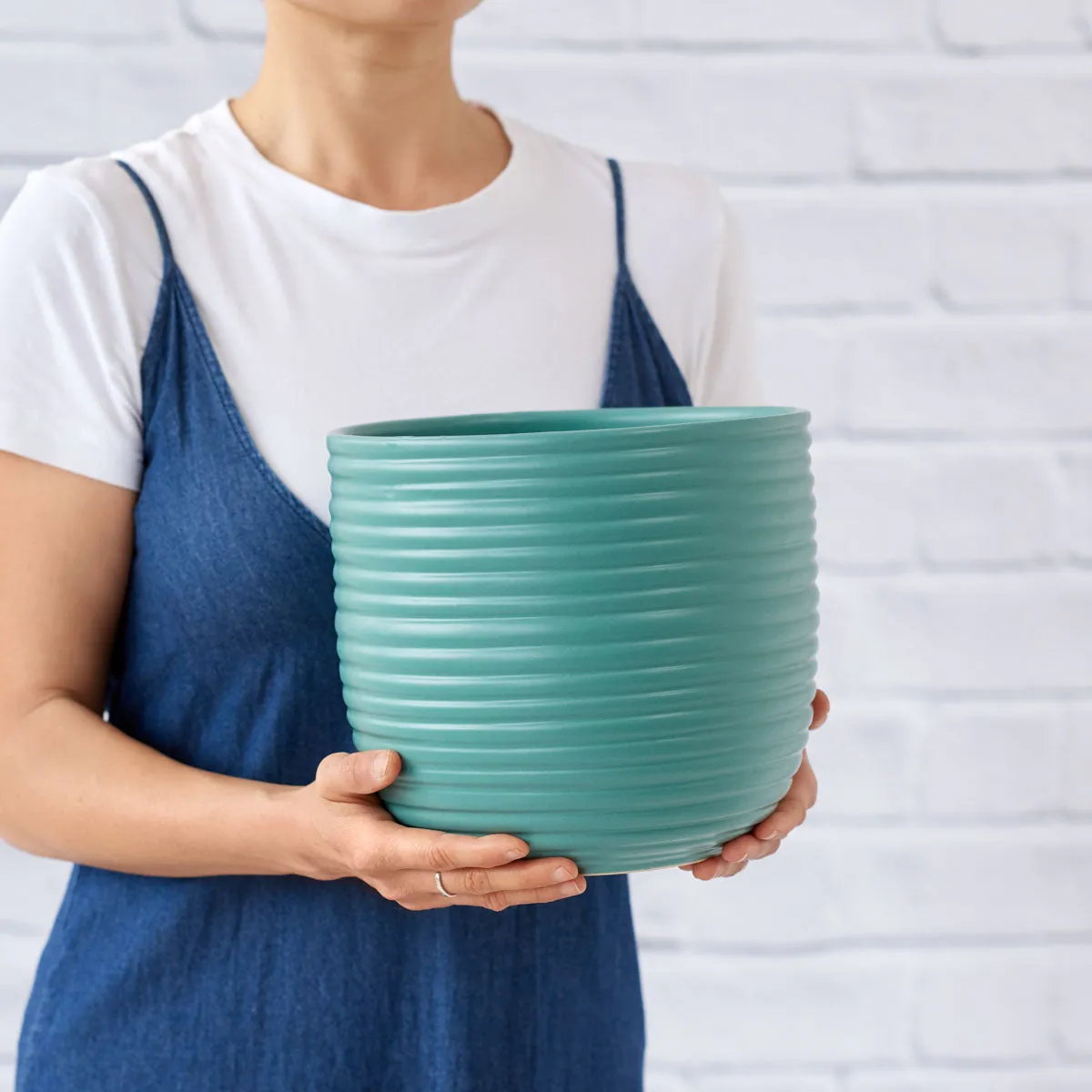 Poodle Planter - Teal Blue