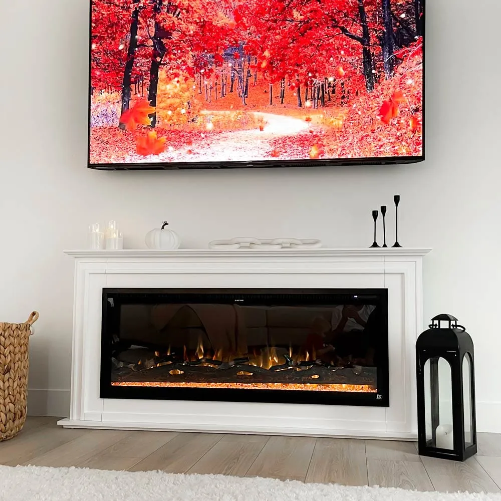 Sideline Elite 60 Inch Smart Electric Fireplace with Encase Surround Mantel