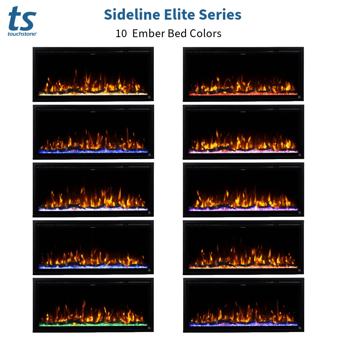 Sideline Elite 60 Inch Smart Electric Fireplace with Encase Surround Mantel