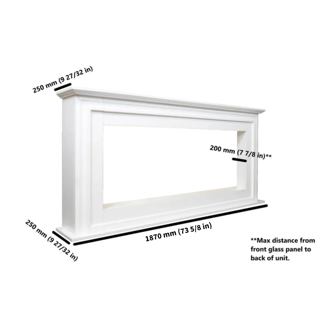 Sideline Elite 60 Inch Smart Electric Fireplace with Encase Surround Mantel