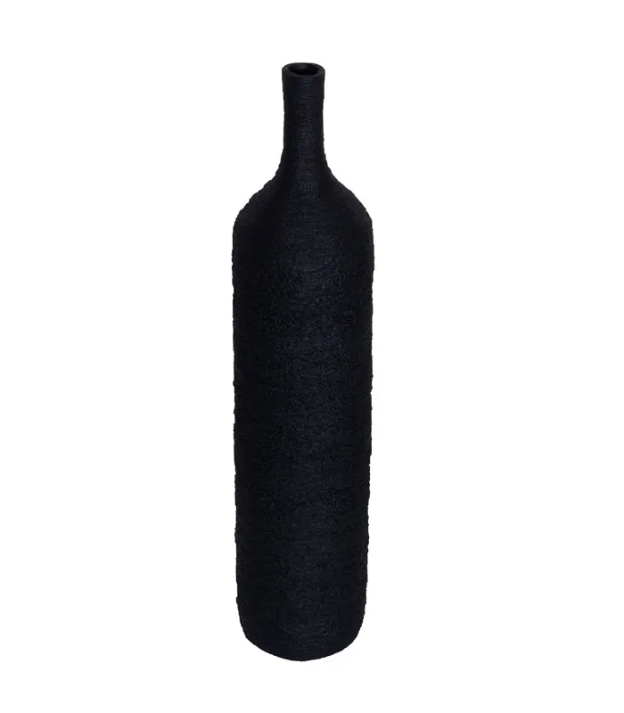 Spin Crust Black Vase