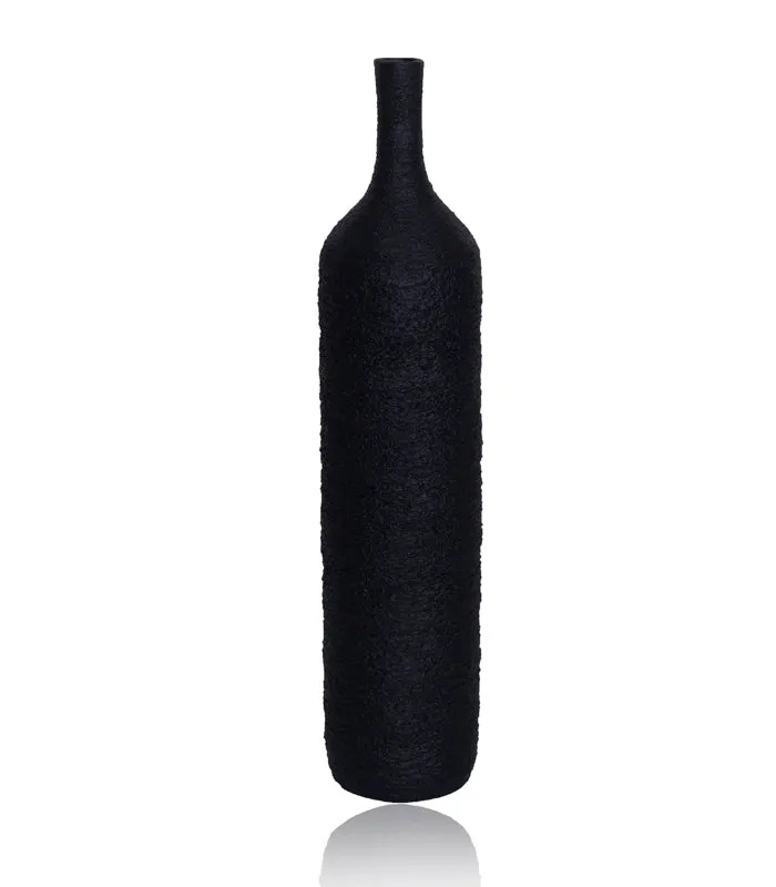 Spin Crust Black Vase
