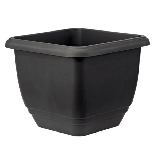 Stewarts 40cm Black Square Balconniere Plastic Planter