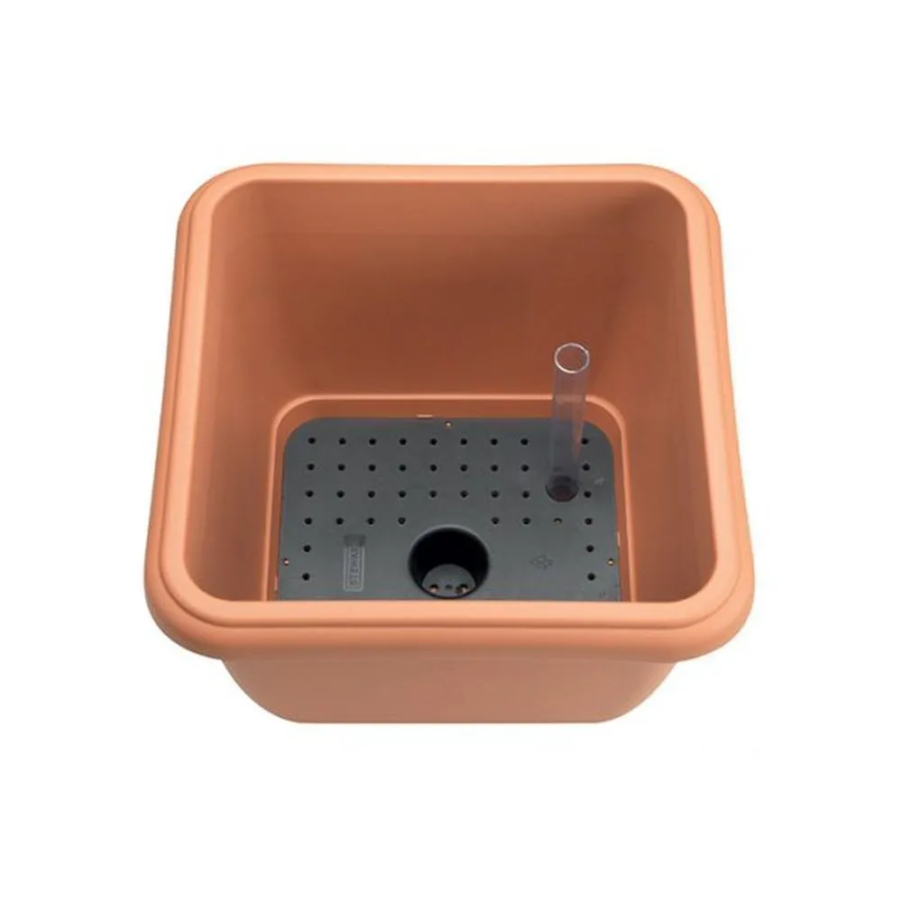 Stewarts 40cm Black Square Balconniere Plastic Planter