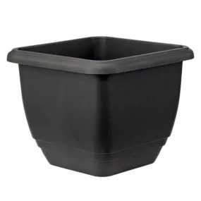 Stewarts 40cm Black Square Balconniere Plastic Planter