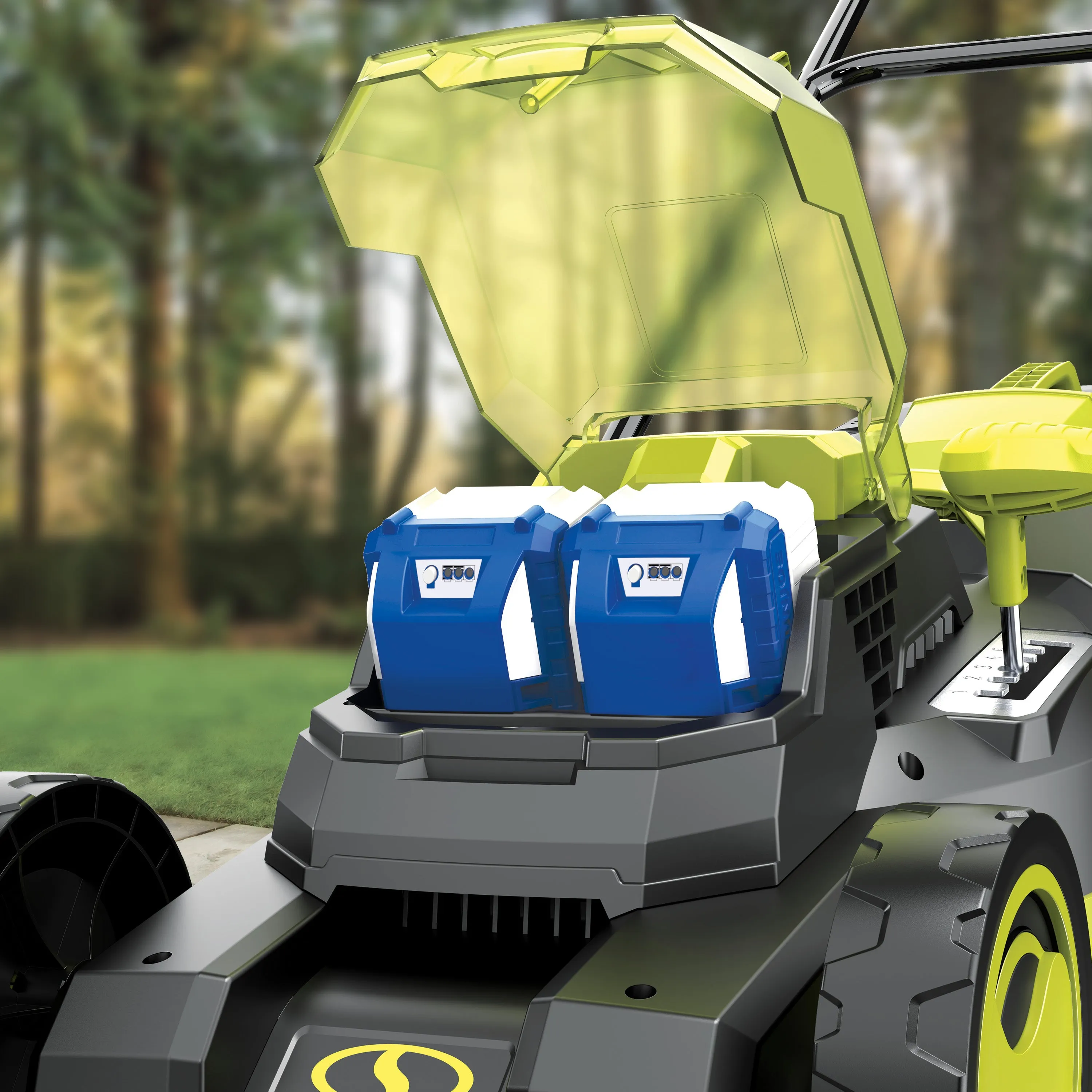 Sun Joe 24V-X2-16LM 48-Volt* IONMAX Cordless Brushless Lawn Mower Kit | 16-Inch | 12-Gallon Collection Bag | Comfort Grip | 6-Position Height Adjustment | W/ 2 x 4.0-Ah Batteries   Charger