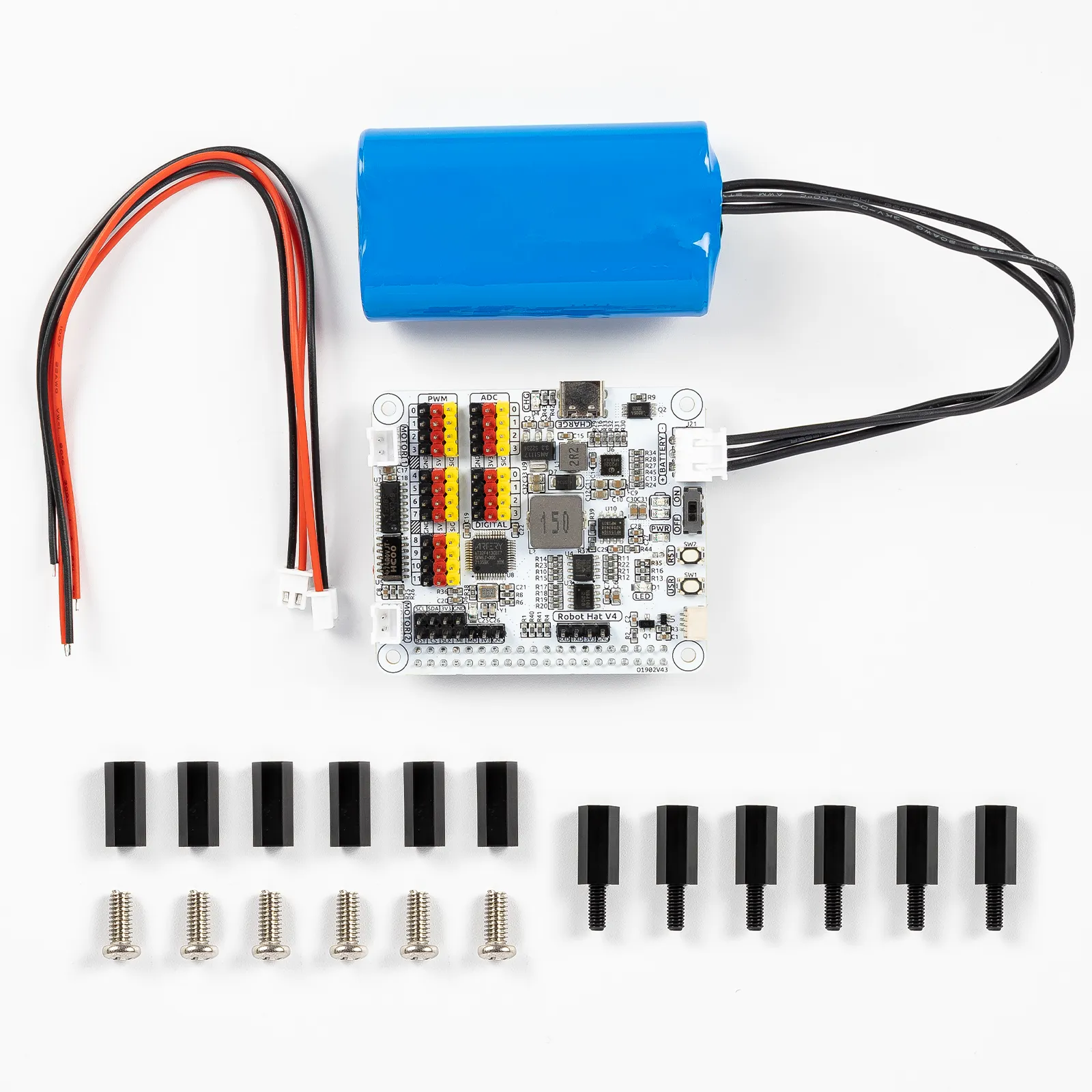 SunFounder Robot HAT Expansion Board Designed for Raspberry Pi 5/ 4/ 3B / 3B/Zero W /Zero