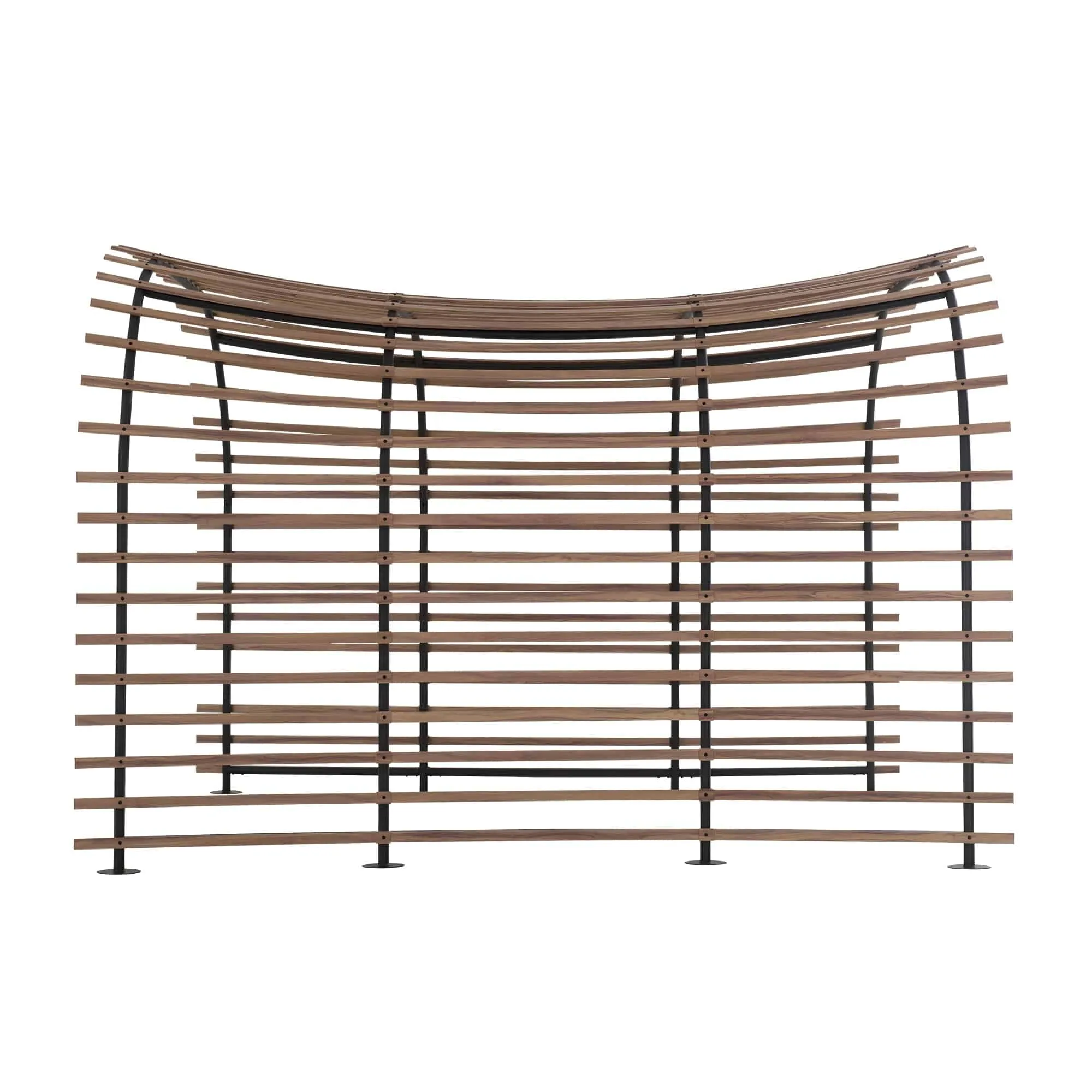 SUNJOY Outdoor Patio 12x14 Modern Dark Brown Steel Arc-Shaped Pergola