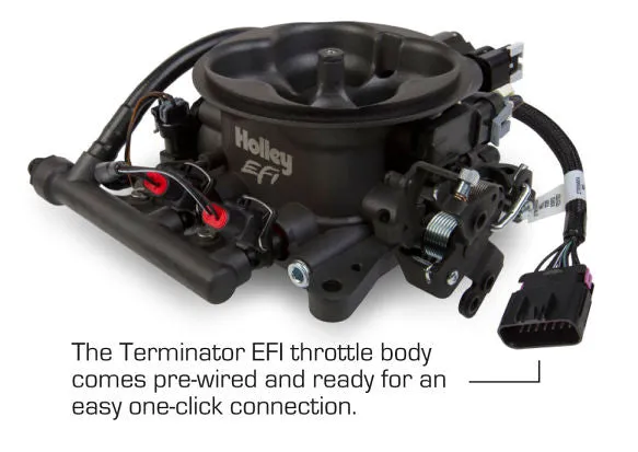 Terminator™ EFI 4bbl Throttle Body Fuel Injection System V8 4 bbl 950 cfm Range 250 To 600 HP