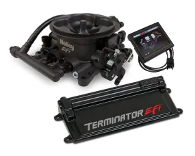 Terminator™ EFI 4bbl Throttle Body System with 4L60E-4L80E Trans Control 950 CFM 200-600 HP in Hard Core Gray