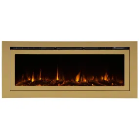 The Sideline Deluxe Gold 60 Inch Recessed Smart Electric Fireplace 86276