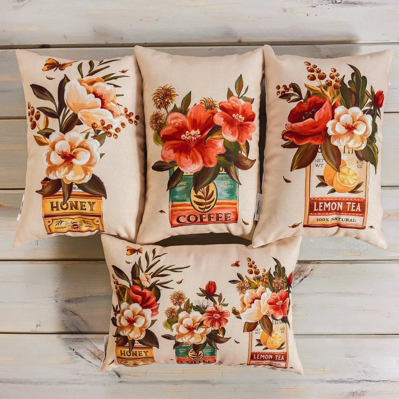 Tin Floral Arrangement | Planters | 18x12 | Pillow Cover | Floral arrangement | Throw Pillow | Flower Bouquet | Aesthetic Room Decor