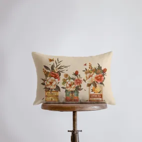 Tin Floral Arrangement | Planters | 18x12 | Pillow Cover | Floral arrangement | Throw Pillow | Flower Bouquet | Aesthetic Room Decor