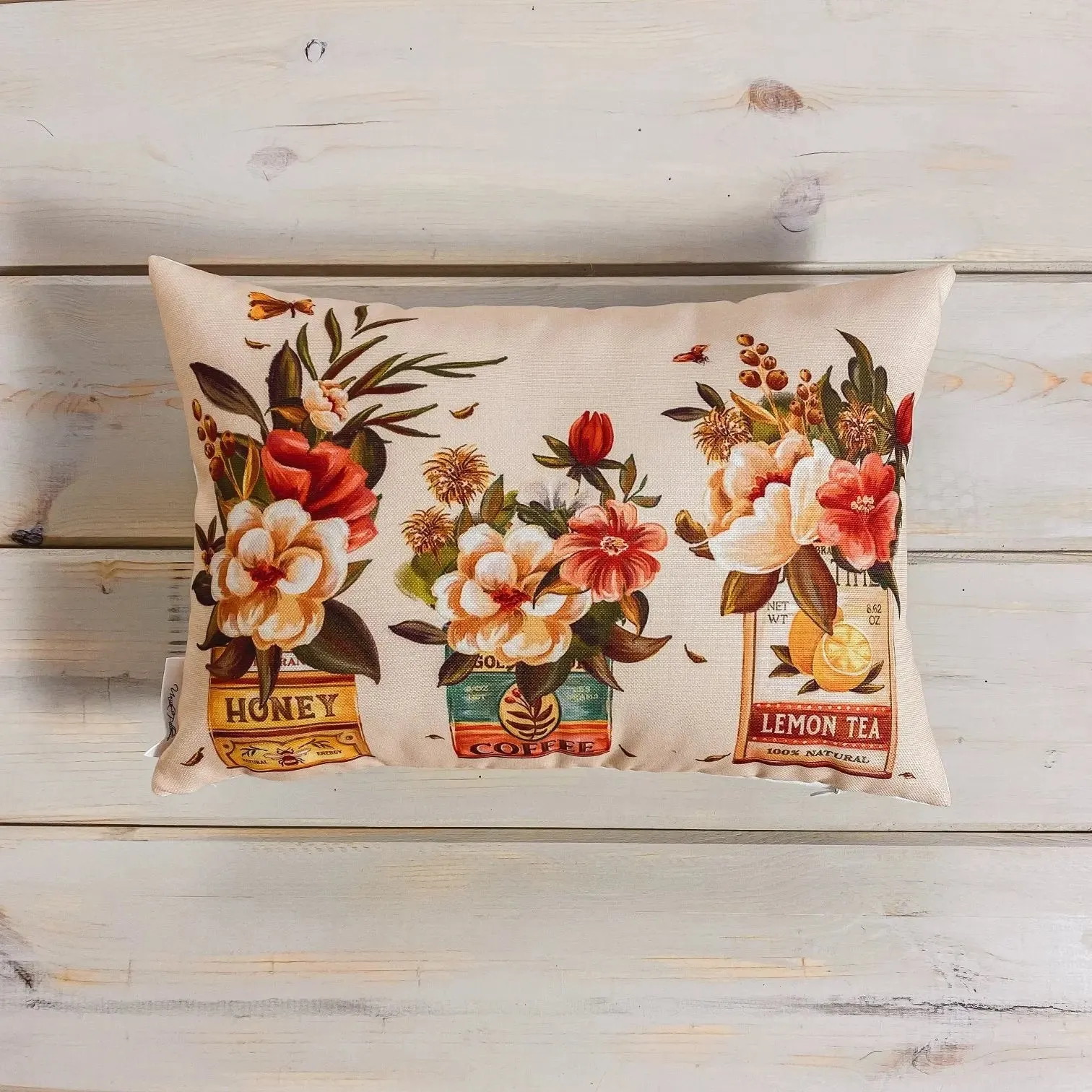 Tin Floral Arrangement | Planters | 18x12 | Pillow Cover | Floral arrangement | Throw Pillow | Flower Bouquet | Aesthetic Room Decor