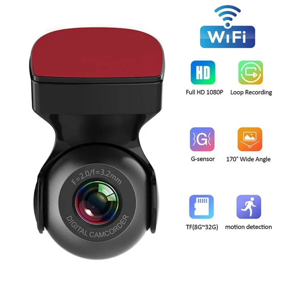 US 170 Degree Wifi Car  Driving  Recorder Hd 1080p Wide-angle