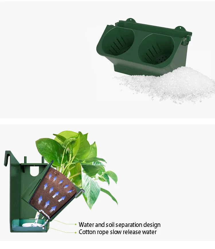 Vertical Planter with 10 Hanging Flower Pots
