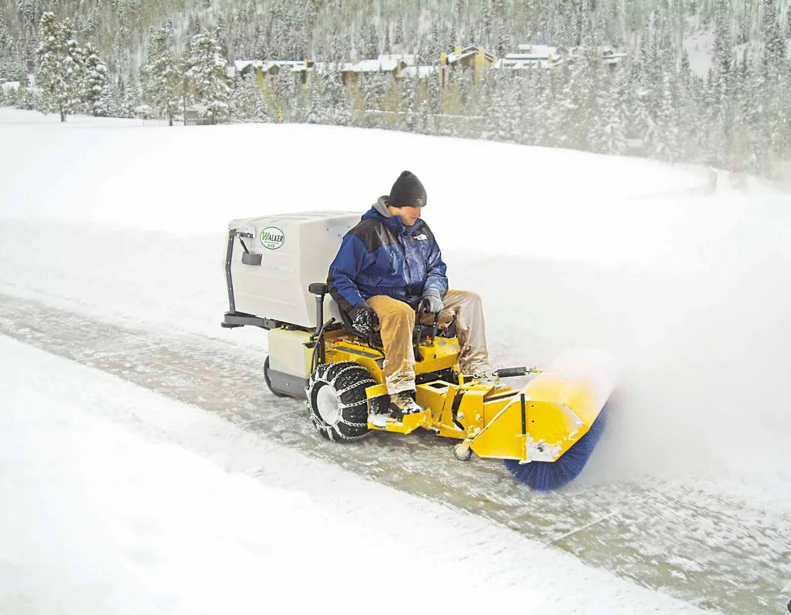 Walker Mower Rotary Broom Attachment