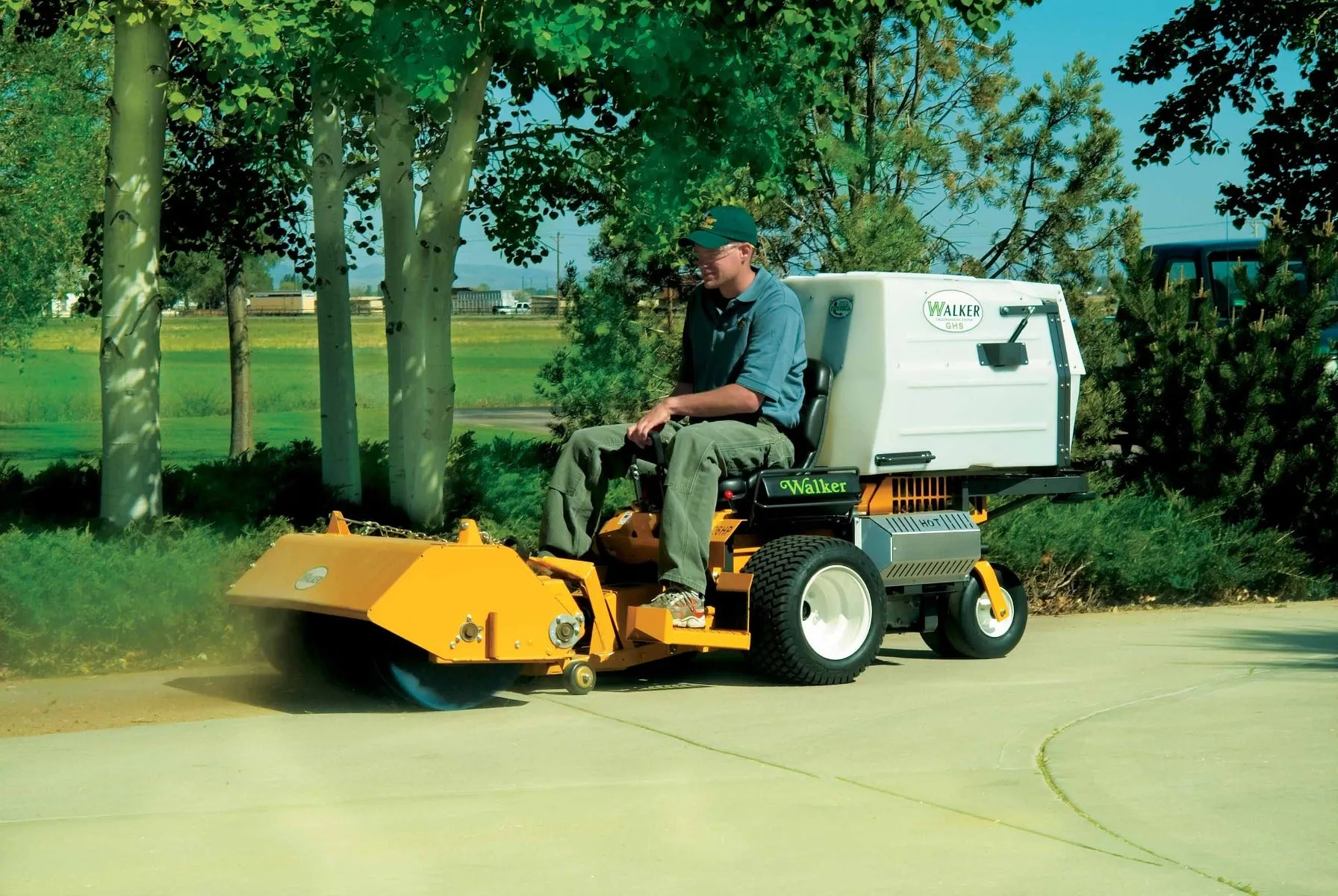 Walker Mower Rotary Broom Attachment