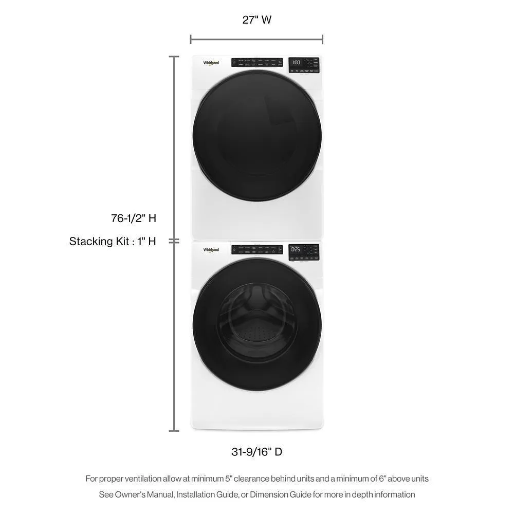 Whirlpool 7.4 cu. ft. Front Load Electric Dryer with Intuitive Touch Controls