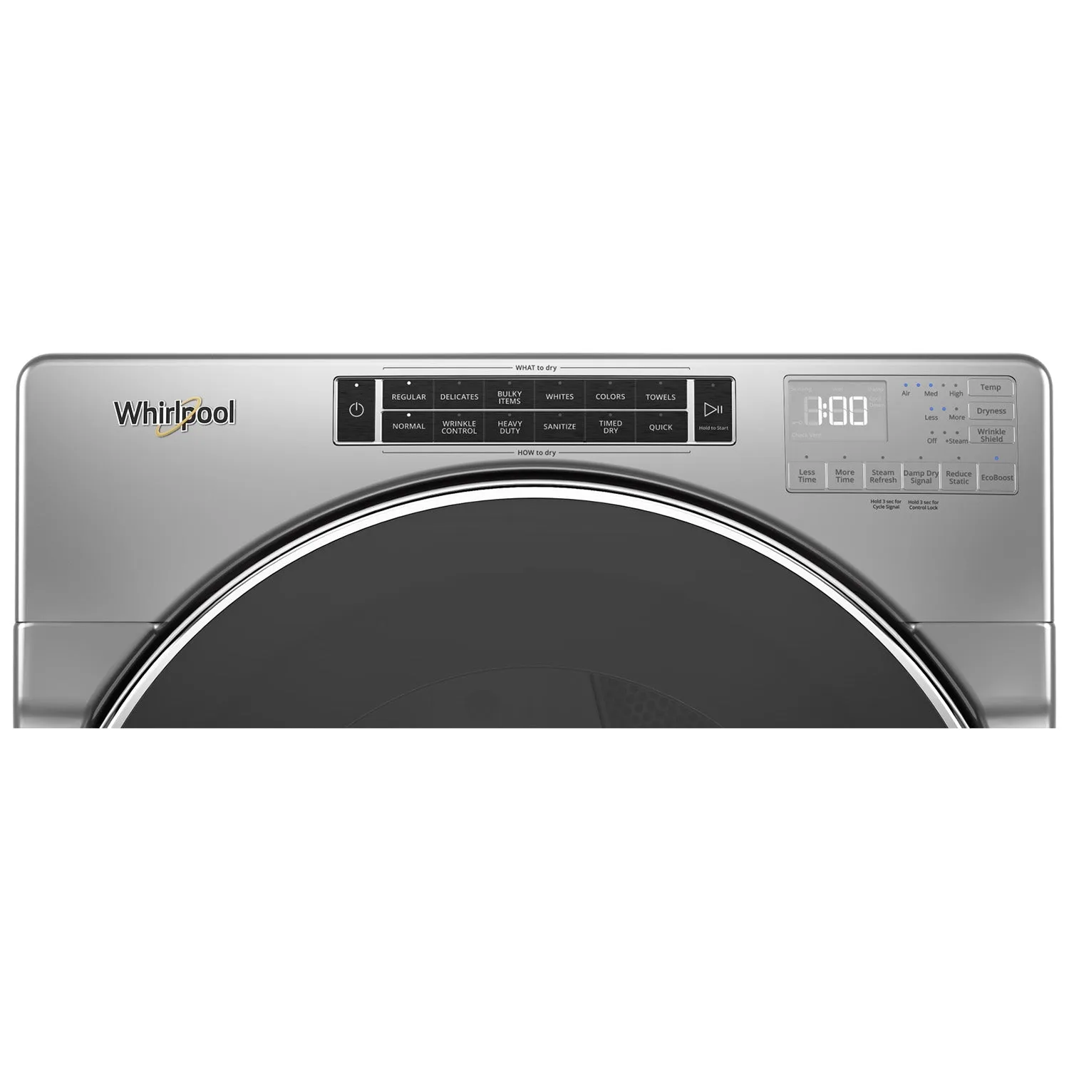 Whirlpool Chrome Shadow Front-Load Washer (5.8 cu. ft.) & Gas Dryer (7.4 cu. ft.) - WFW9620HC/WGD8620HC
