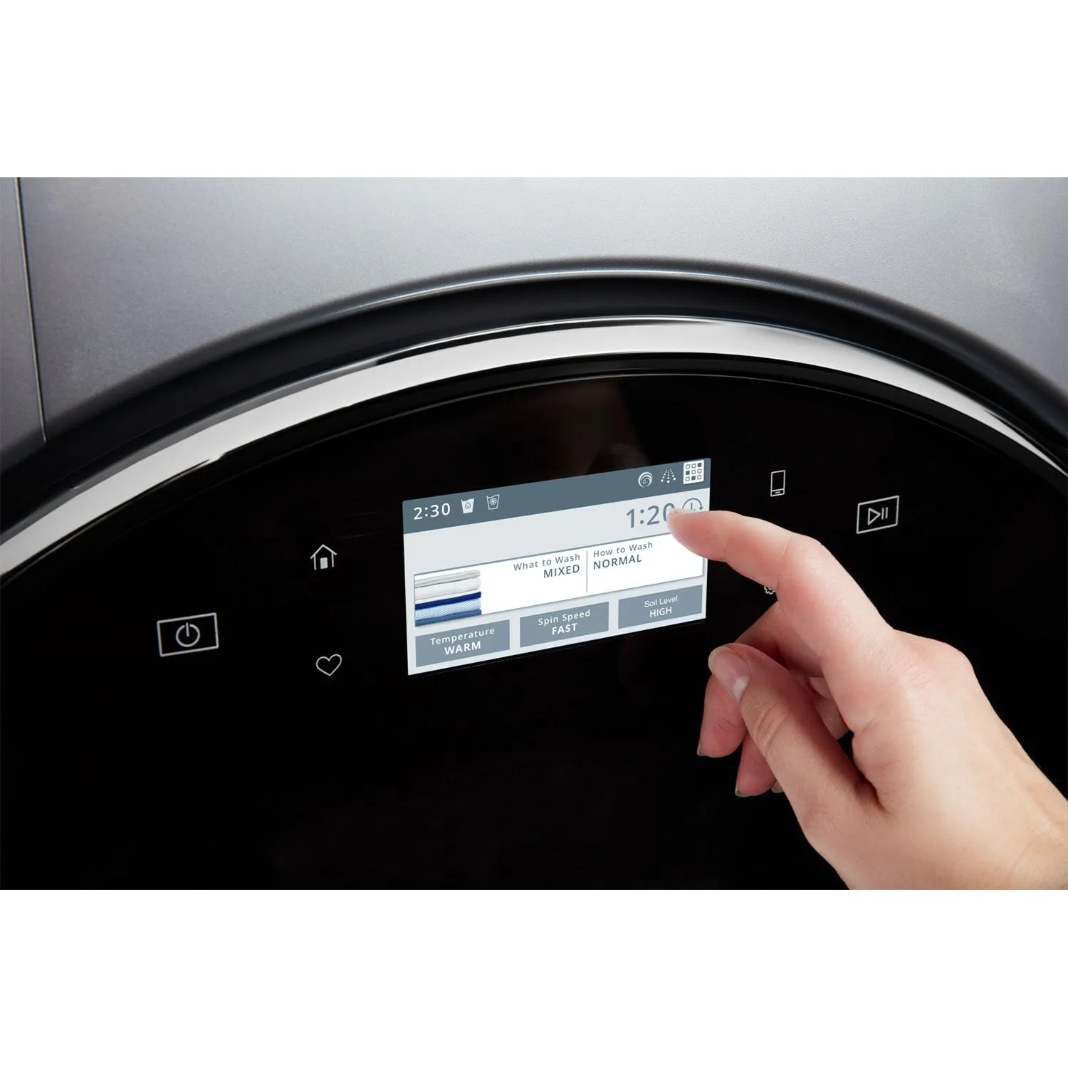 Whirlpool Chrome Shadow Front-Load Washer (5.8 cu. ft.) & Gas Dryer (7.4 cu. ft.) - WFW9620HC/WGD8620HC