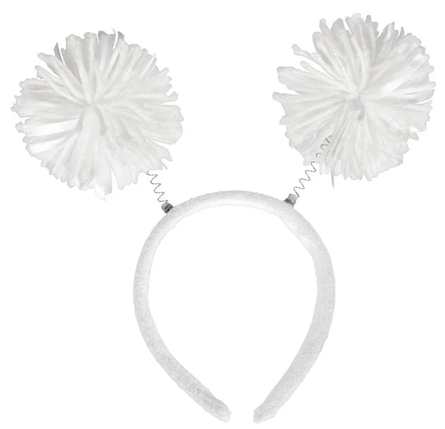 White Pom Pom Headbopper