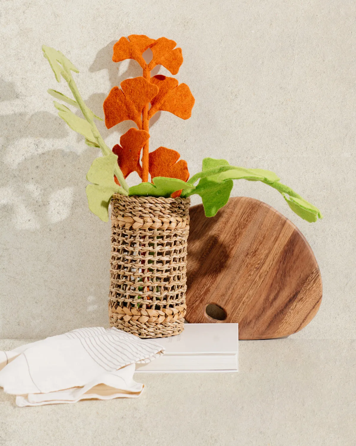 Woven Vase with Glass Insert
