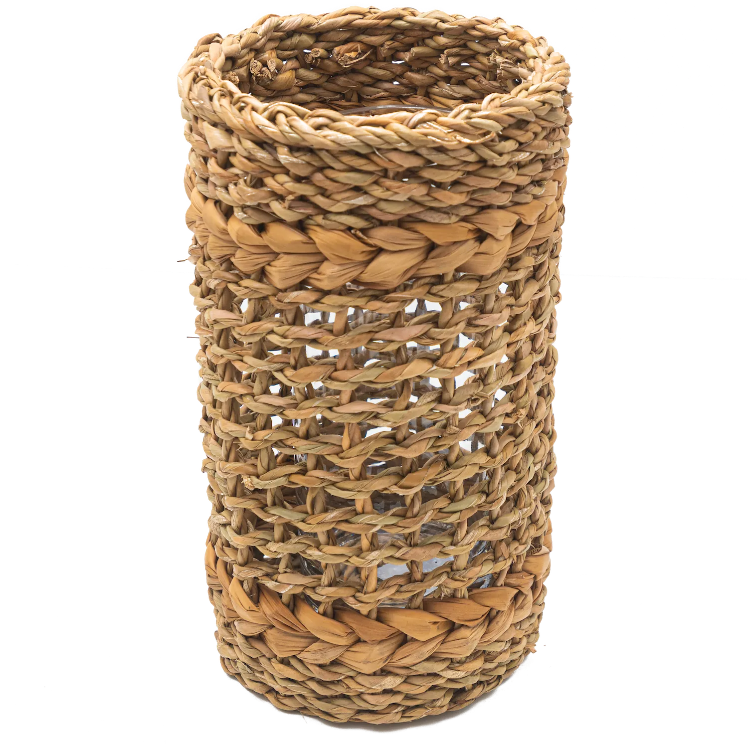 Woven Vase with Glass Insert